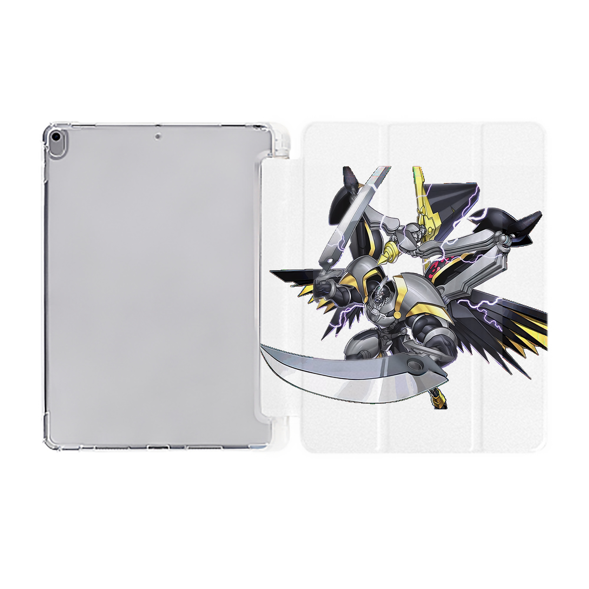 （画像用） 遊☆戯☆王 Yu-Gi-Oh! IPad ケース ペン収納付き 三つ折りスタンド PUレザー×シリコン 対応機種9.5/10.5/10.9インチ